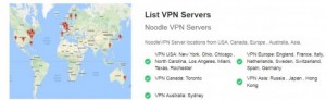 noodlevpn servers